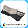 Carpeta de archivos de papel hecha a mano de la impresión personalizada del logotipo de la venta caliente con dos bolsillos
